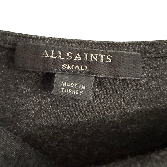 ALL SAINTS FRI CHARCOAL GREY MINI DRESS SIZE SMALL - Picture 6 of 10